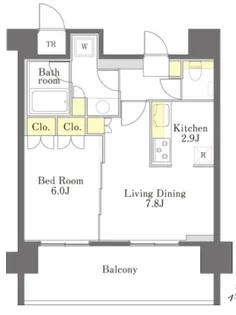 Dimus勝どき【9階】の間取り