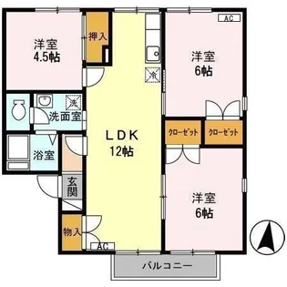 セジュール ファンタジア【2階】の間取り