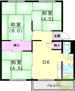 神陵台特別住宅【5階】の間取り