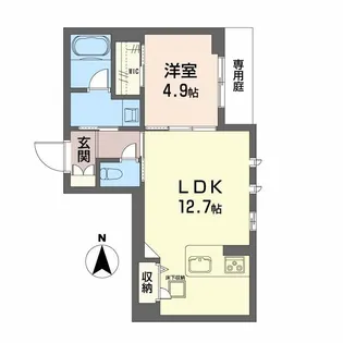ユーグレイス東島田【1階】の間取り