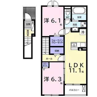 ウルルI【2階】の間取り