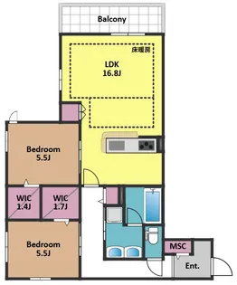 エルズプラス高円寺南【2階】の間取り