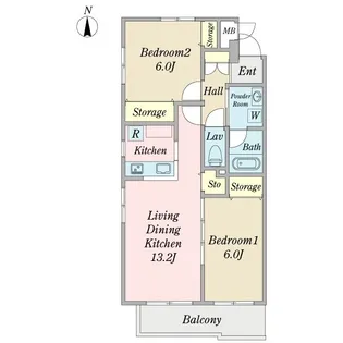 フォンティーヌ【2階】の間取り