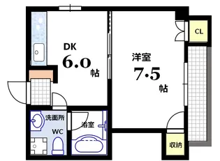 ハイネス住吉【4階】の間取り