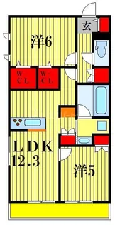 グランメールII【1階】の間取り