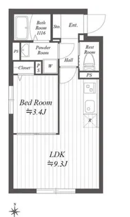 プラティーク住吉【2階】の間取り