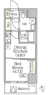 BRICK RESIDENCE 築地明石町【5階】の間取り