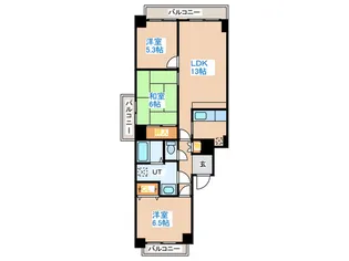グランテ-ジ南郷【4階】の間取り