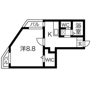 メゾンドはなぶさIII B棟【2階】の間取り