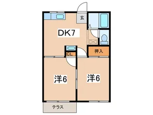 ファミーユ籾山【1階】の間取り