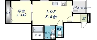 リブレメゾン俊徳道1【2階】の間取り