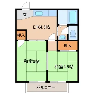サンシャイン大沢野【1階】の間取り