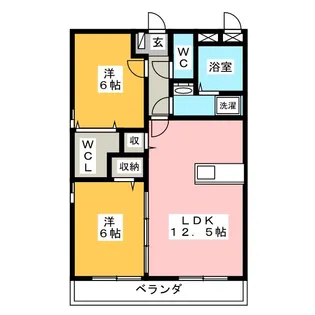 フロイデ天翔 A棟【3階】の間取り