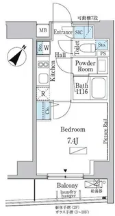 クロスレジデンス日本橋浜町【5階】の間取り