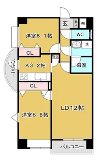 グラン秀興館【6階】の間取り