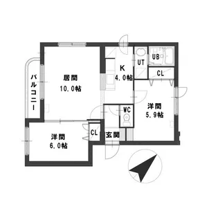 グランメールアヴェンシス【1階】の間取り