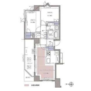 ディームス横濱青木町【3階】の間取り