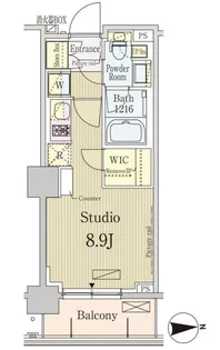 パークアクシス池田山【3階】の間取り