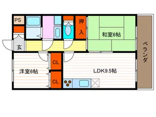 アヴェルデ十ケ坪【2階】の間取り