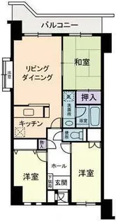 サザンコーポラス多摩【2階】の間取り