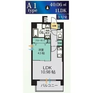 ル・コンセルト本陣【4階】の間取り