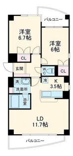 ビューテラス銀河【1階】の間取り