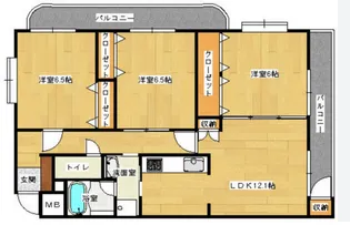 ヴィラ府中【2階】の間取り