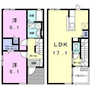 カーサ・アネーロ【1階】の間取り