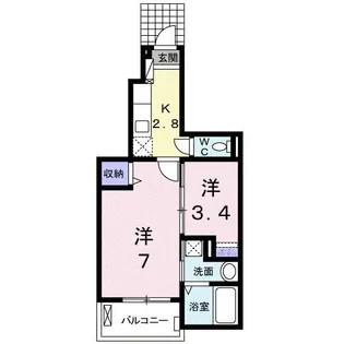 エスペランサ二宮【1階】の間取り