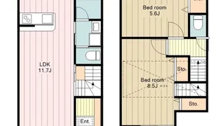 メゾネットハシモト【2階】の間取り