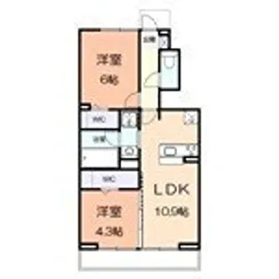 アジュールu【1階】の間取り