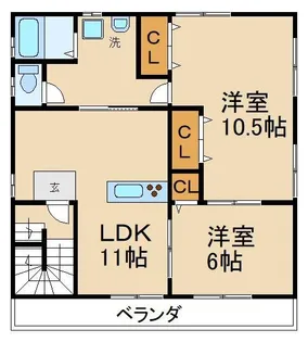トータルピア香里園【2階】の間取り