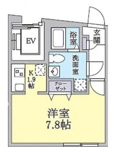 クラージュ中野【2階】の間取り