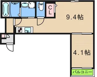 AIA難波南【1階】の間取り
