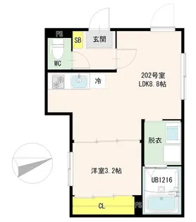 ハーモニーテラス西新井Court【2階】の間取り