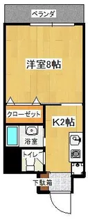 オーシャンパレスKADENA【2階】の間取り