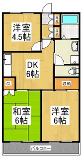 キャッスル向ヶ丘【2階】の間取り