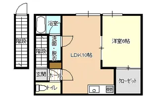 コーポ西門A【2階】の間取り