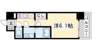 エスリード神戸兵庫駅マリーナスクエア【5階】の間取り