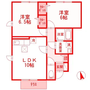 サニーグレイス【1階】の間取り