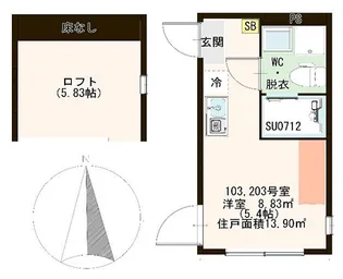 ハーモニーテラス加平II【1階】の間取り