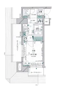 パレステュディオ新宿御苑前【7階】の間取り