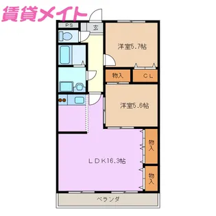 アフロディーテ【2階】の間取り