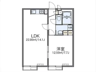 レオパレス北三国丘【2階】の間取り