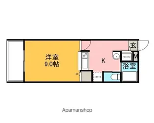 クラウンズワン箱崎【4階】の間取り