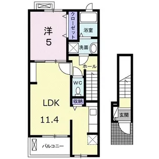 アヴォンリー西町【2階】の間取り