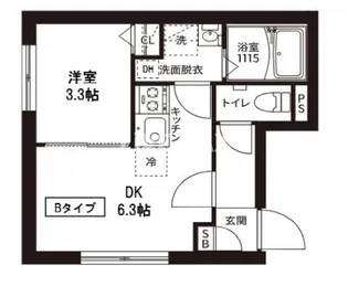 レピュア菊川駅前レジデンス【1階】の間取り
