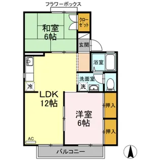 プレジール小野 B棟【2階】の間取り