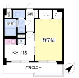 プラース中百舌鳥【3階】の間取り