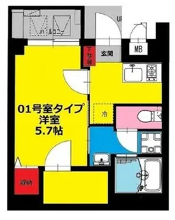 b’CASA forza南砂【2階】の間取り